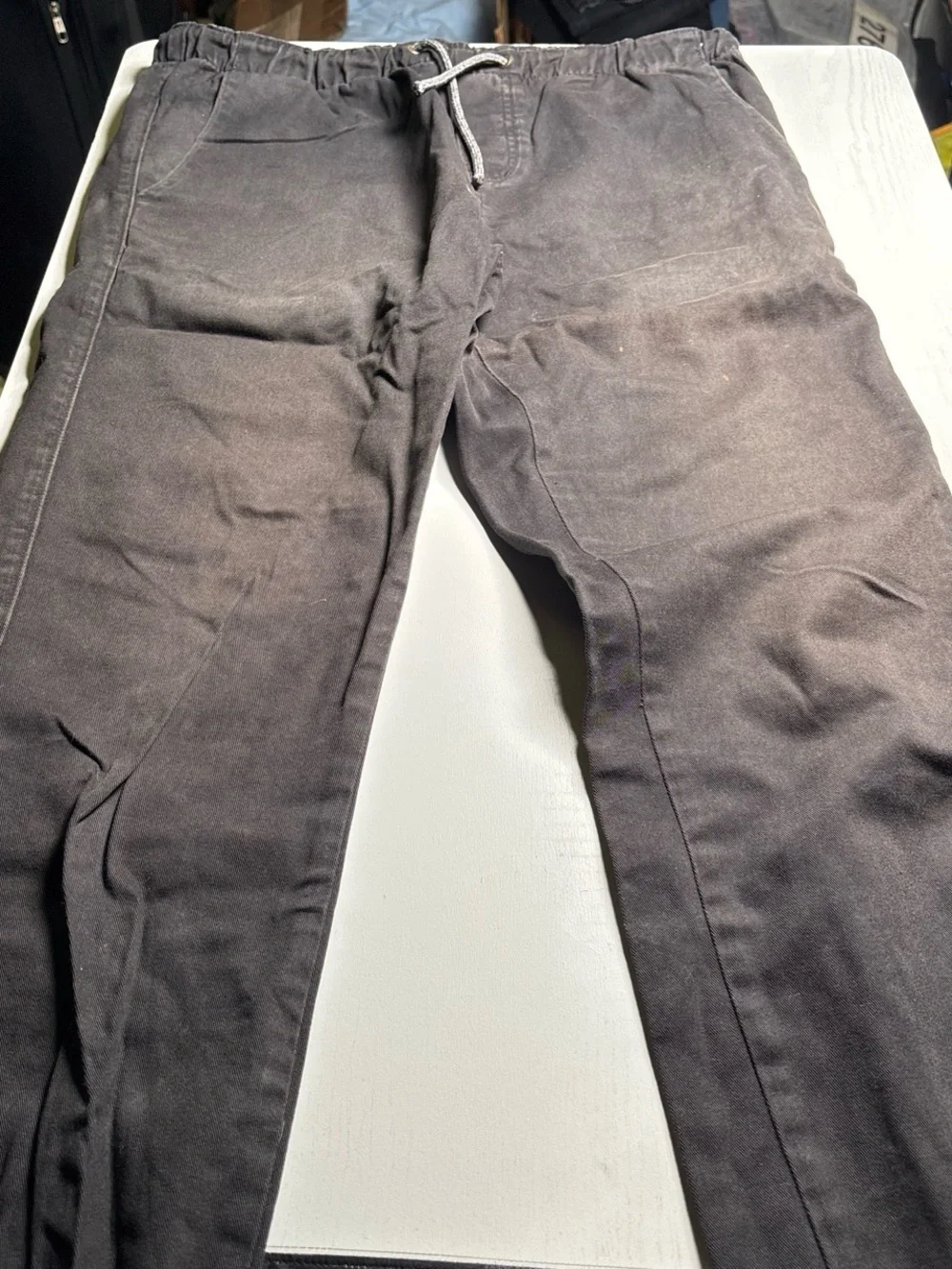 Men's Black Drawstring Casual Pants